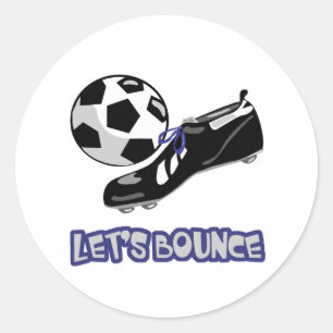 Lets Bounce Soccer Ball Classic Round Sticker