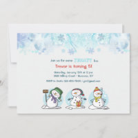 Let's Build a Snowman Invitation