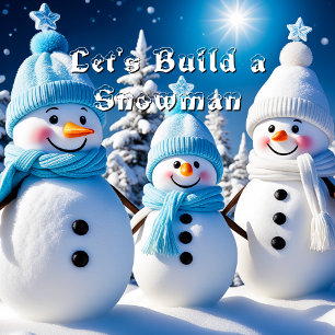 Let's Build a Snowman Keepsake Tree Decoration Card