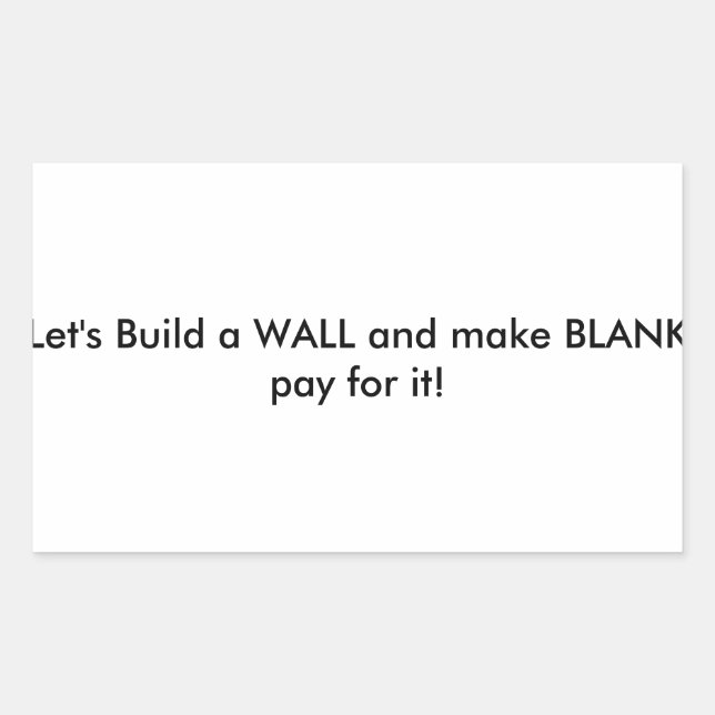 Lets Build it. Rectangular Sticker (Front)