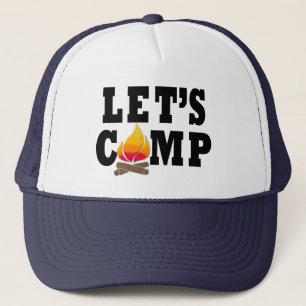 Let's Camp Campfire Trucker Hat