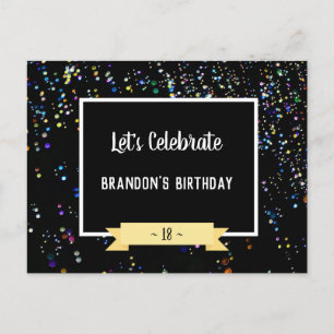 Let's Celebrate a Birthday Bubbles Custom Postcard