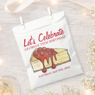 Let's Celebrate Cherry Cheesecake Dessert Birthday Favour Bag