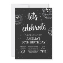 Let's Celebrate Disco Themed Black and White