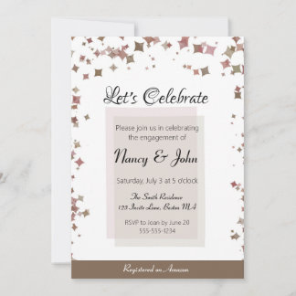 Let's Celebrate Engagement Party Invitation