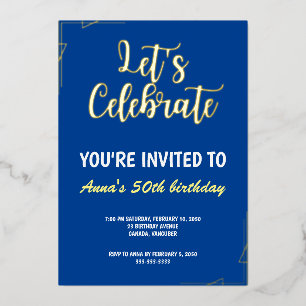 Let's Celebrate Foil Invitation