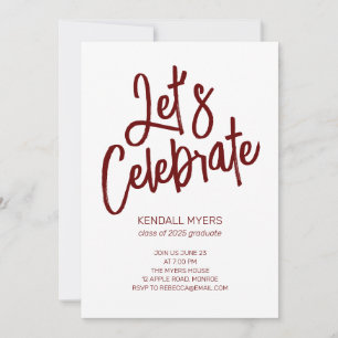 Let's Celebrate Grad Party with Photo Invitation
