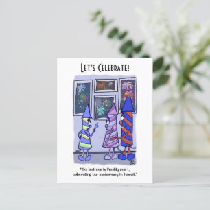 Let's Celebrate Independence Day Postcard