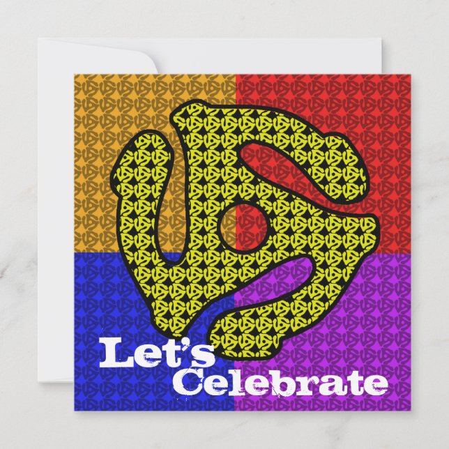 Let's Celebrate Invitation 45 RPM Record Insert (Front)