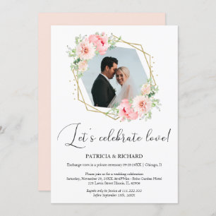 Let's Celebrate Love Eloped Wedding Reception Invitation