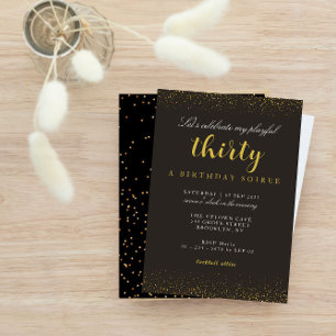 Let's Celebrate My Playful Thirty Birthday Soiree Invitation