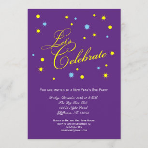 Let's Celebrate New Year's Eve Party Invitation