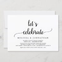 Let's Celebrate, Rustic Wedding Elopement Party