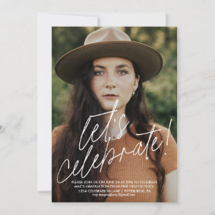 Let's Celebrate Simple Graduation Party Invitation