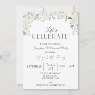 Let's Celebrate! Surprise Retirement Party Invitation