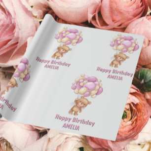 Let's Celebrate the Birthday Girl Wrapping Paper