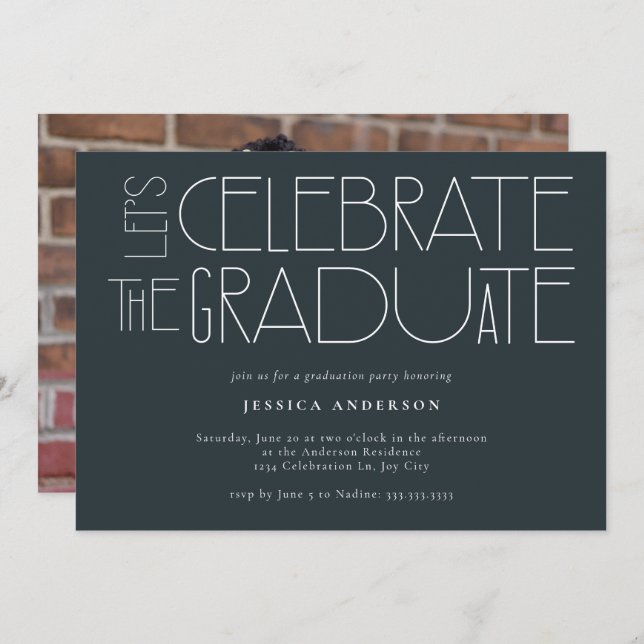 Let's celebrate the Graduate 2024 Graduation Party Invitation (Front/Back)