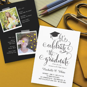 Let's Celebrate The Graduate Classic Grad Party Invitation