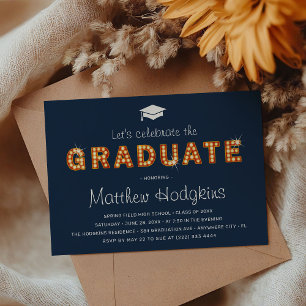 Let's Celebrate the Graduate   Graduation Party Invitation