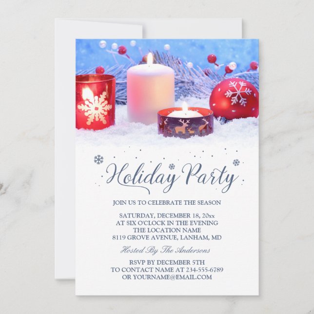 Let's Celebrate the Season Graceful Holiday Party Invitation (Front)