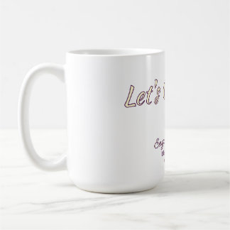 Let's celebrate to engagement of name date yellow coffee mug
