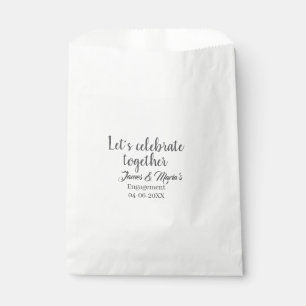 Let's celebrate together engagement party namdate  favour bag