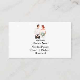 Let's Celebrate Wedding Couple Business Card