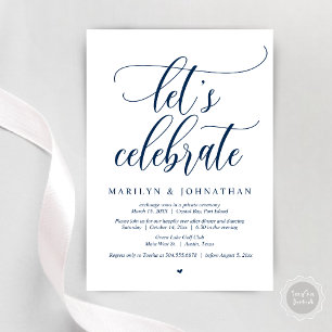 Let's Celebrate Wedding Elopement Dinner Dancing Invitation