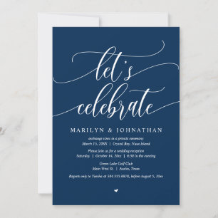 Let's Celebrate Wedding Elopement Party Invitation