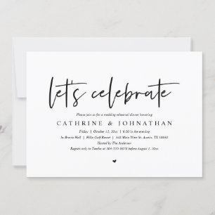 Let's Celebrate, Wedding Rehearsal Dinner Party Invitation