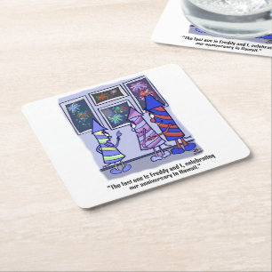 Let's Celebrate White Plastic Coasters