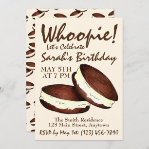 Let's Celebrate! Whoopie Pies Birthday Party Invitation