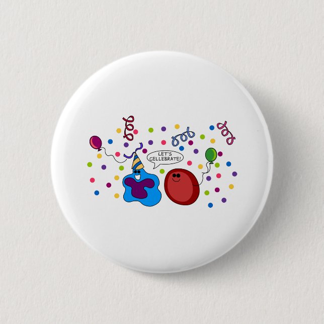 Let's Cellebrate 6 Cm Round Badge (Front)