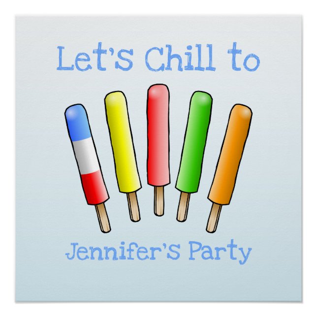 Let's Chill Birthday Poster (Front)