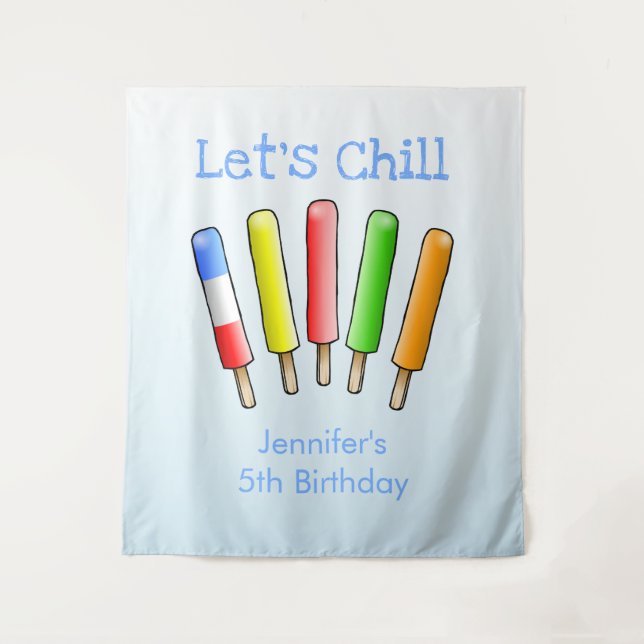 Let's Chill Birthday Tapestry (Front)