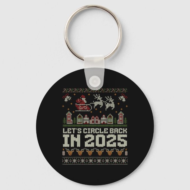 Let's Circle Ck In 2025 Christmas  Key Ring (Front)