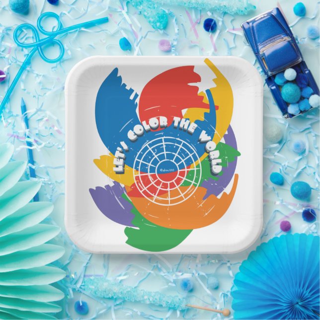 Let's Colour the World Paper Plate (Party)