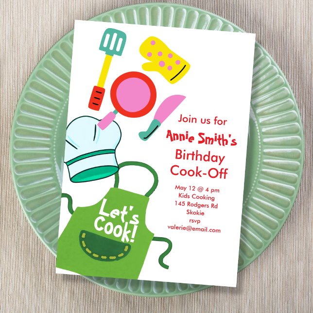 Let's Cook Birthday Party Invitation (Creator Uploaded)