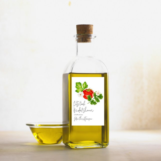 Let's Cook Bridal Shower Wine Label (Creator Uploaded)