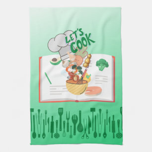 Let's Cook Kids  Tea Towel