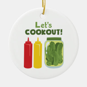 Let's Cookout! Ceramic Ornament