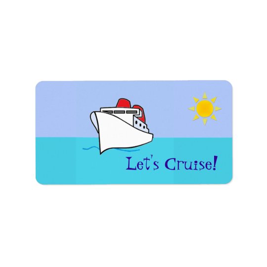 Let's Cruise Bag Tag Label Address Label