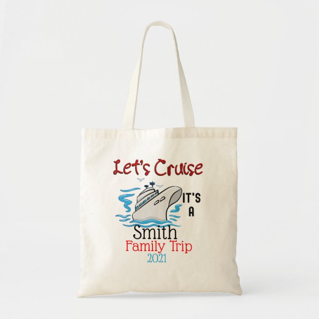 Let's Cruise Cruising Vacation Group Matching  Tote Bag (Front)