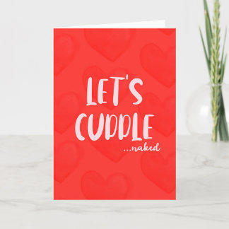 Let's Cuddle Naughty Valentine's Day Thank You Card