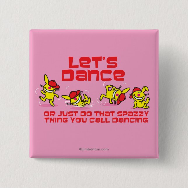 Let's Dance 15 Cm Square Badge (Front)