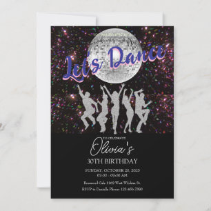 Let's Dance Birthday Party Invitation