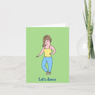 Let's dance invitation greeting card