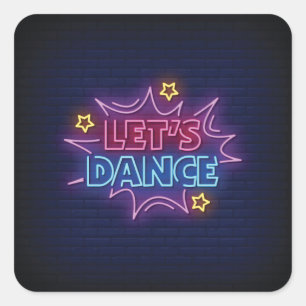 Lets Dance Square Sticker