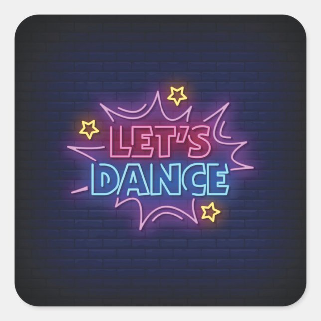 Lets Dance Square Sticker (Front)
