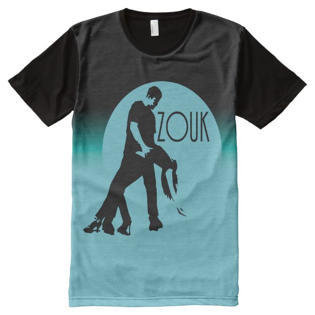 lets dance zouk - blue moon All-Over print T-Shirt (Front)